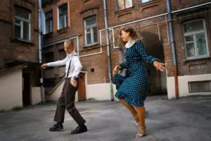 Dutch people walking city steps lifestyle