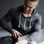 athlete taking rest during training recovery