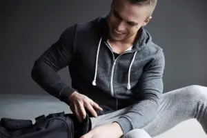athlete taking rest during training recovery