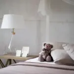 peaceful bedroom interior minimalistic cozy lighting