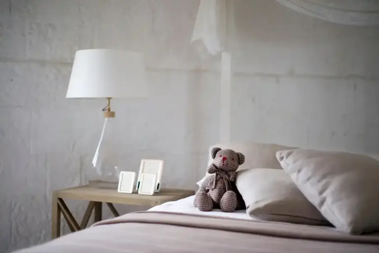 peaceful bedroom interior minimalistic cozy lighting