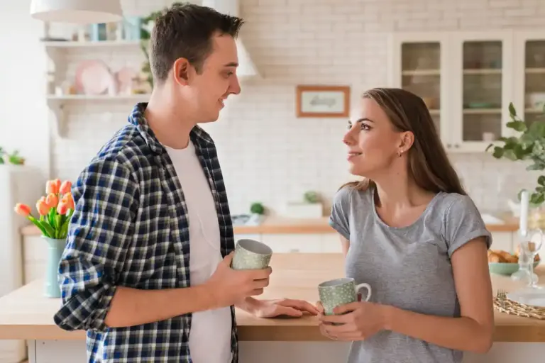 Dutch couple relationship advice conversation home