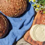 fresh homemade bread rolls baking