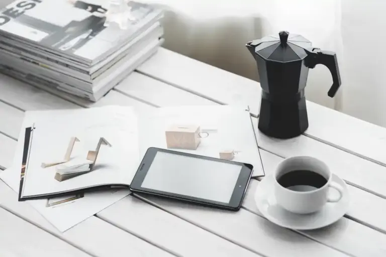 productive daily planning tools working laptop coffee