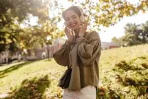 person enjoying fresh air outdoors park