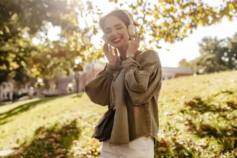 person enjoying fresh air outdoors park