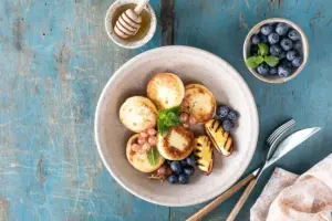 Dutch poffertjes homemade traditional pan batter