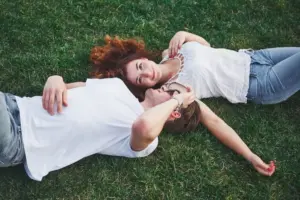 couple having fun together outdoors
