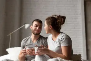couple talking honestly about feelings