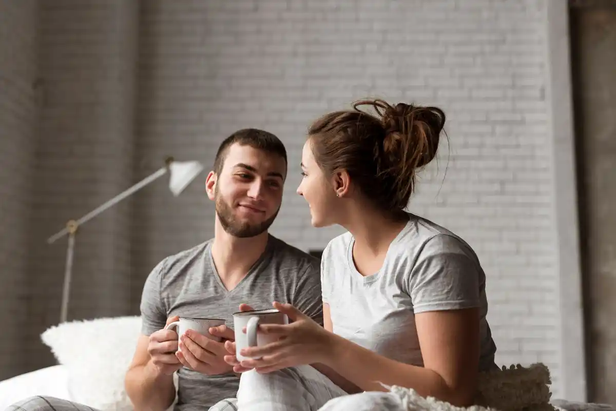 couple talking honestly about feelings