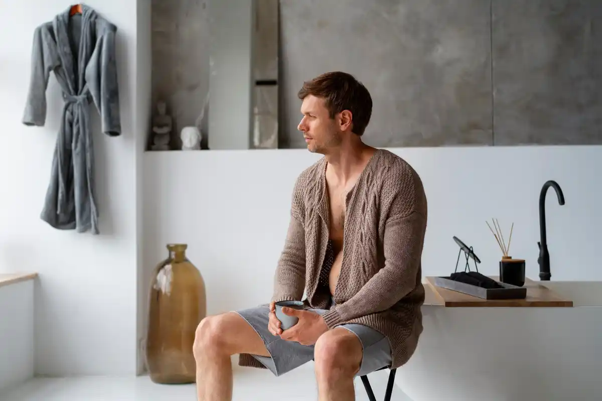 well-groomed man morning routine Netherlands