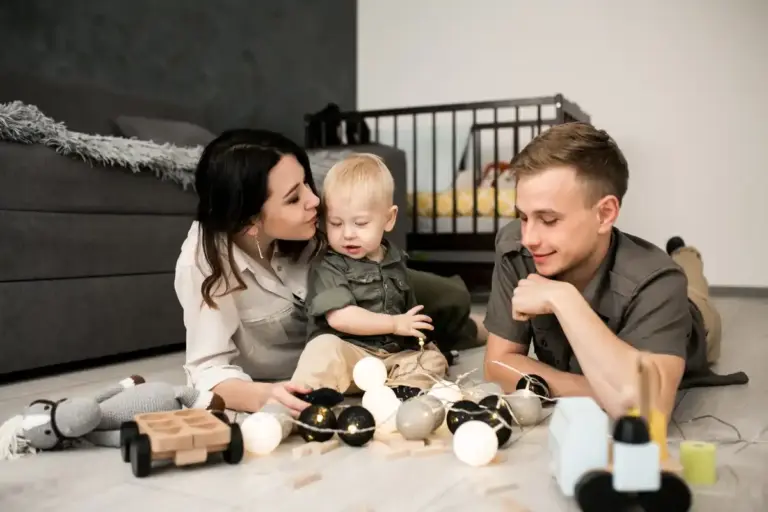 happy family moments indoor