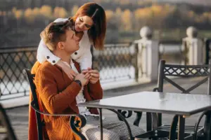 couple enjoying romantic date outdoor